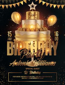 Free Birthday Event Flyer Template in PSD