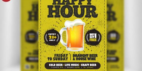 Free Happy Hour Flyer Template