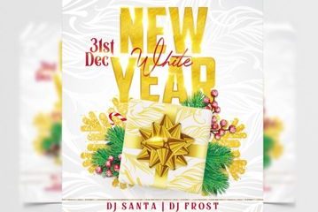 Free New Year Party PSD Flyer Template