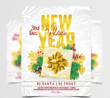 Free 2023 New Year Party PSD Flyer Template