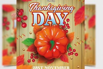Free Thanksgiving Day PSD Flyer Template