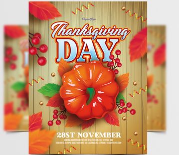 Free Thanksgiving Day PSD Flyer Template