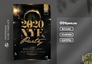 New Year Eve 2020 Free PSD Flyer Template
