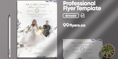 Wedding Agency Flyer PSD For Free