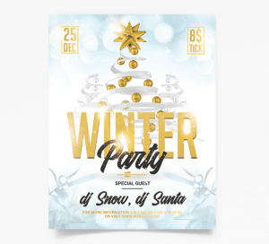 Winter Party PSD Free Flyer Template vol2