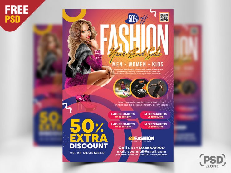 Year End Sale Free PSD Flyer Template - PSDFlyer