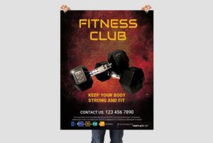 Body Fitness Club Free PSD Flyer Template
