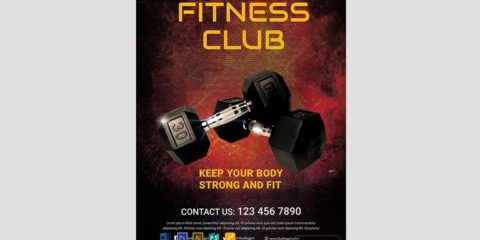 Body Fitness Club Free PSD Flyer Template