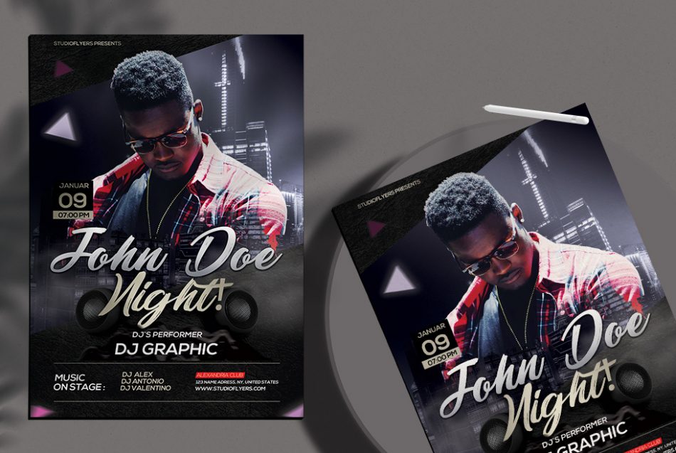 Club Night Party - Free PSD Flyers Template