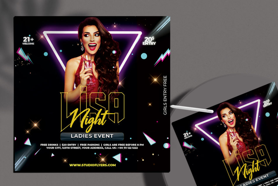 Club & Party - Free PSD Flyer Template