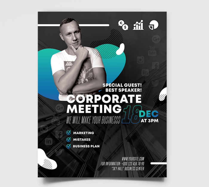 Download Corporate Meeting PSD Free Flyer Template - PSDFlyer