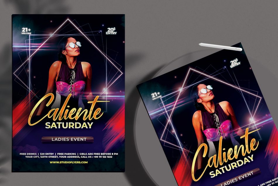 EDM Club Party PSD Free Flyer Template