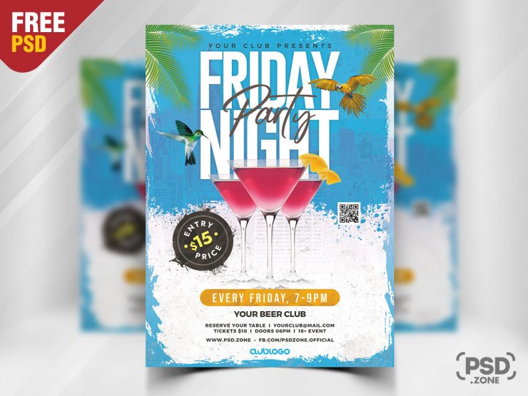 Free Summer Cocktail Template