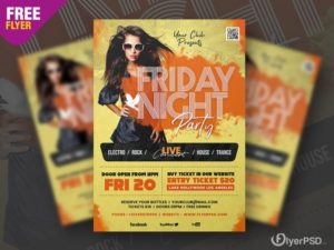 Friday Night Vibe PSD Free Flyer Template