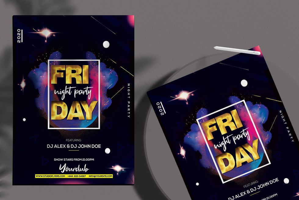 Friday Vibes Free PSD Flyer Template