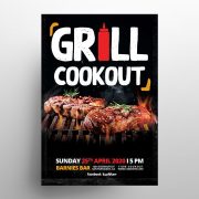 Grill Cookout Free BBQ Flyer Template