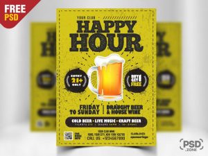 Happy Hour Freebie PSD Flyer Template