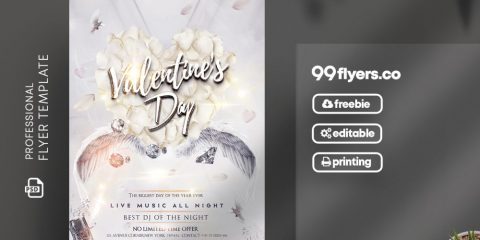 Happy Valentine’s Day Free PSD Flyer Template
