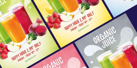 Juice Drink Ad - Free PSD Flyer Template
