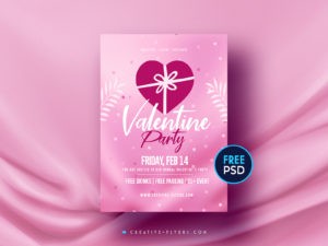 Minimal Valentines Free PSD Flyer