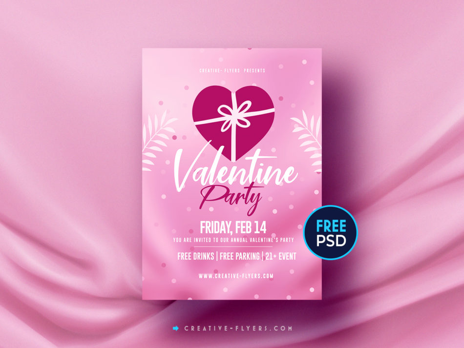 Minimal Valentines Free PSD Flyer