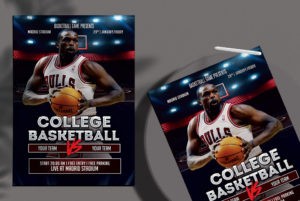 NBA Match Free PSD Flyer Ad Template