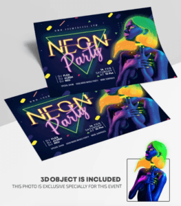 Neon ClubNight – Free PSD Flyer Template