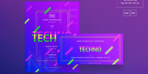Technology Conference Free PSD Flyer Template