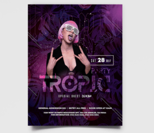 Tropic Party Free Event PSD Flyer Template