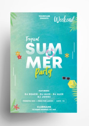 Best Summer & Tropical Free PSD Flyers - PSDFlyer