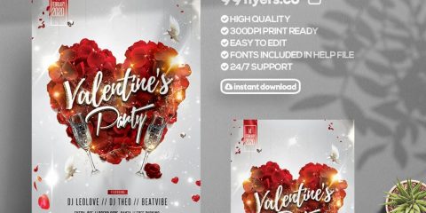 Valentine’s Affair - Free Elegant PSD Flyer