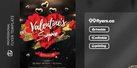 Vibe Valentine's Day Free PSD Flyer Template