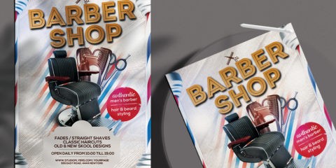 Free Barbershop Flyer Template in PSD