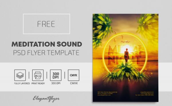 Free Miami Night PSD Flyer Template