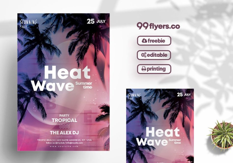 Free Summer Event Party Flyer Template in PSD