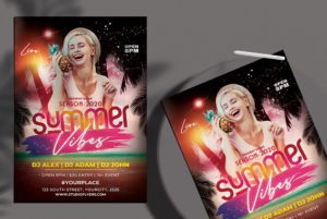 Free Summer Vibes PSD Flyer Template