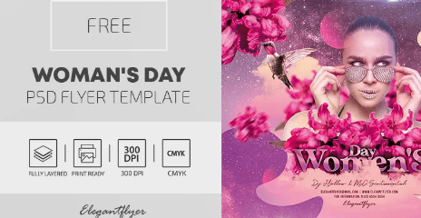 Free Woman’s Day PSD Flyer Template
