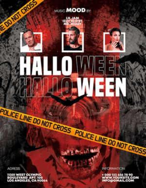 Halloween PSD Flyer Template for Free