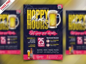 Happy Hour Free PSD Flyer Template