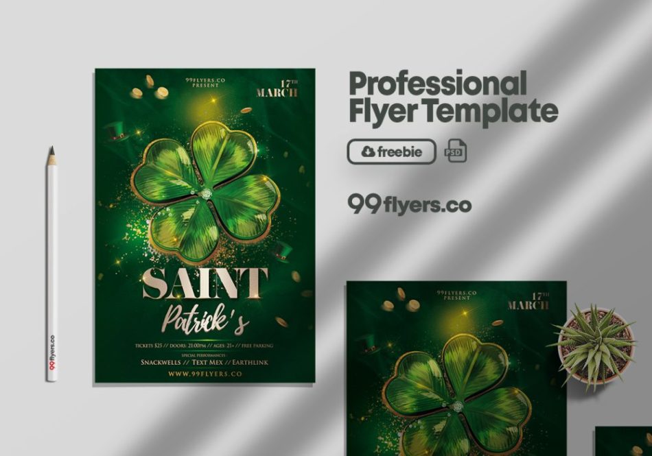 Saint Patrick’s Party Free PSD PSD Template