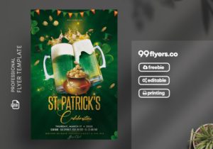St. Patrick’s Beer Party Flyer Free PSD Template