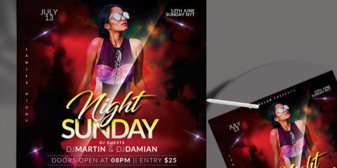 Sunday Party Free PSD Flyer Template