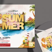 The Summer Party Free PSD Flyer Template