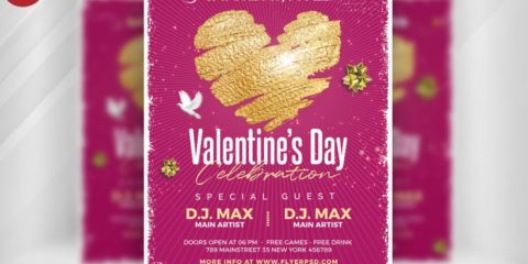 Valentine’s Day PSD Flyer for Free