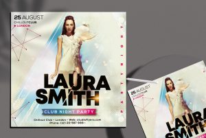 Club Night Party Free Flyer Template in PSD