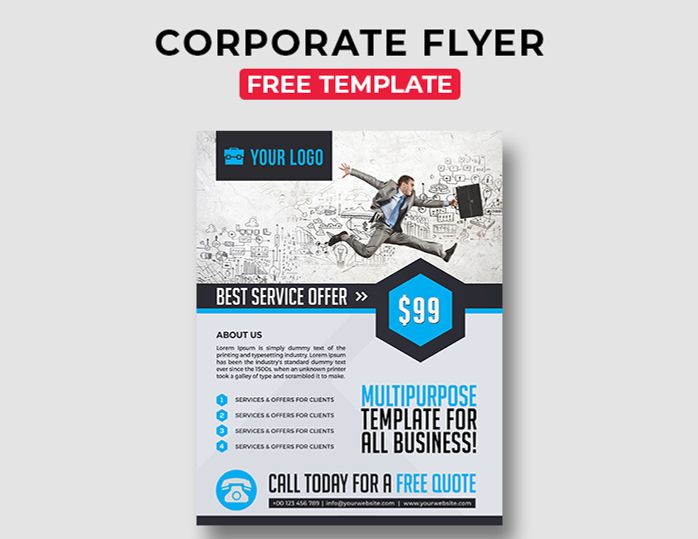 Corporate Free PSD Flyer Template Vol.5