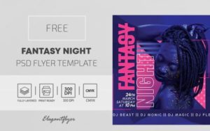 DJ Night Party Flyer – Free PSD Template