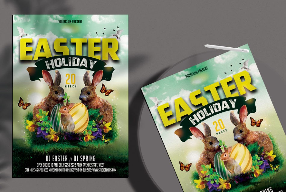 Easter Day Free PSD Flyer Template