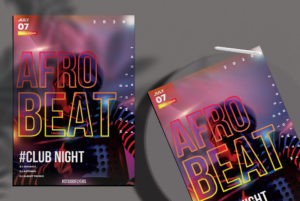 Free Afro Beat Club Night Flyer Template in PSD