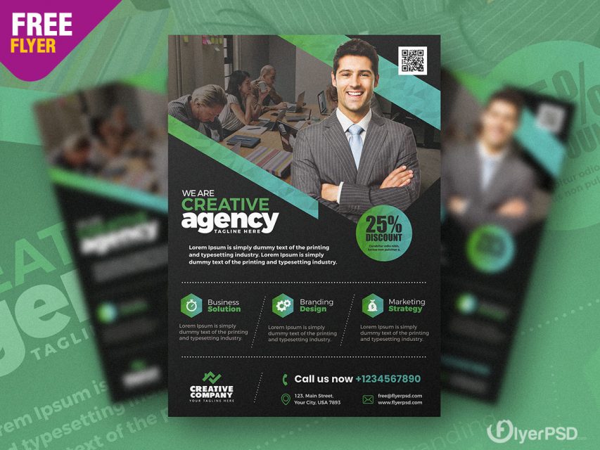 Free Business Promotion Flyer Design Template in PSD